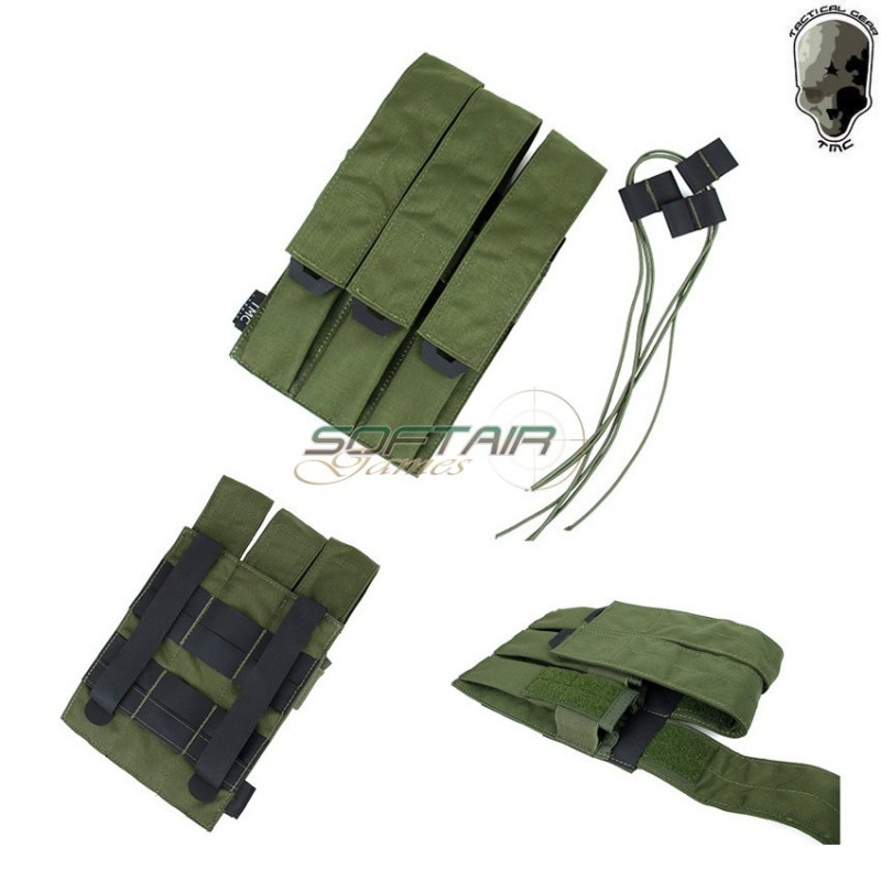 Tasca Tripla Molle Olive Drab Per Caricatori Kriss Vector Smg Tmc (tmc-2121-od)