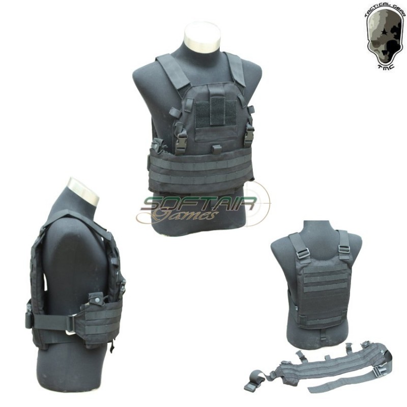 Assault Plate Carrier 6094a Slick Lbt Style Black Tmc (tmc-1717-bk)