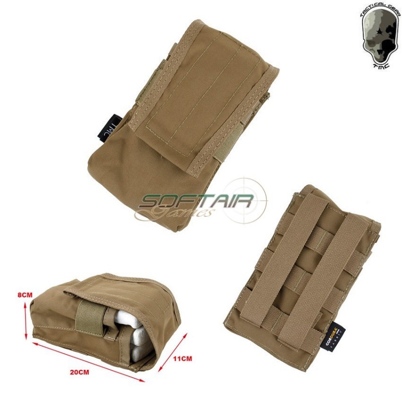 Tasca Singola 2 Posti Matte Coyote Brown Porta Caricatori Hk417 Tmc (tmc-2463-cb)