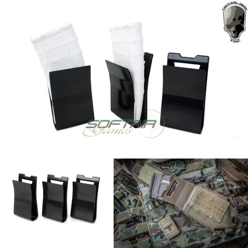 Set 3 Pieces Rigid Inserts For Magazines Pouch Black Tmc (tmc-2497-bk)