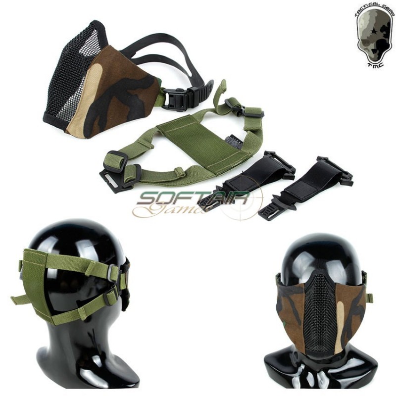 Pdw Ver.2.0 Half Face Protective Mesh Mask Woodland Tmc (tmc-2589-wl)