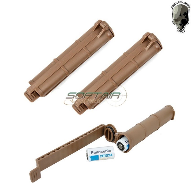 Set 2 Pezzi Dark Earth Porta Batterie Cr123 Tmc (tmc-2693-de) Set 2 Pezzi Dark Earth Porta Batterie Cr123 Tmc (tmc-2693-de)
