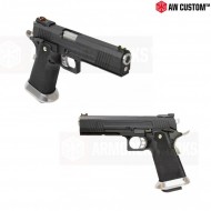 Gas Pistol Hi-capa Split Black Carrello & Black Frame Gbb Armorer Works (aw-110499)