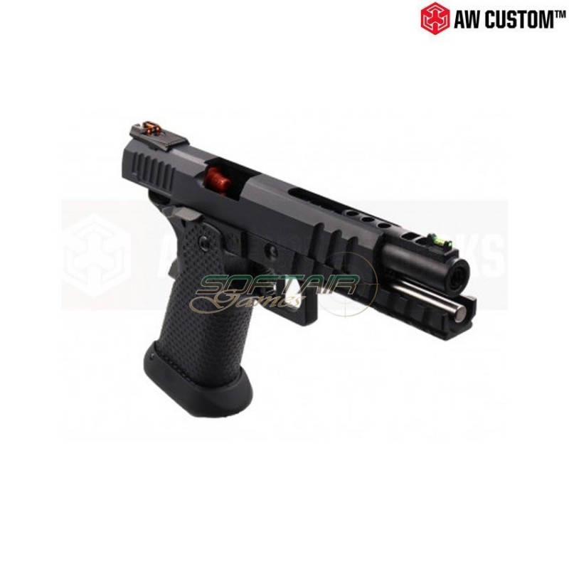 Gas Pistol Hi-capa Full Black Slide & Black Frame & Black Barrel Gbb Armorer Works (aw-110593)