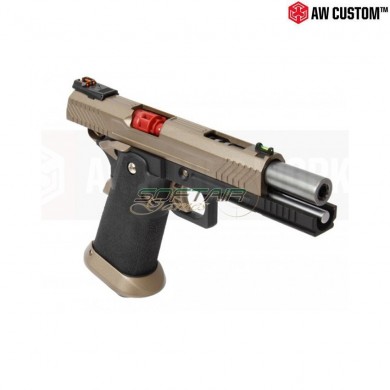 Gas Pistol Hi-capa Full Fde Slide & Black Frame Gbb Armorer Works (aw-110505)