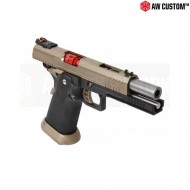 Gas Pistol Hi-capa Full Fde Slide & Black Frame Gbb Armorer Works (aw-110505)