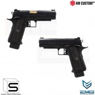 Pistola A Gas Hi-capa 4.3 Black & Gold Barrel Gbb Emg Salient Arms Armorer Works (aw-sai-110626) Pistola A Gas Hi-capa 4.3 Black & Gold Barrel Gbb Emg Salient Arms Armorer Works (aw-sai-110626)