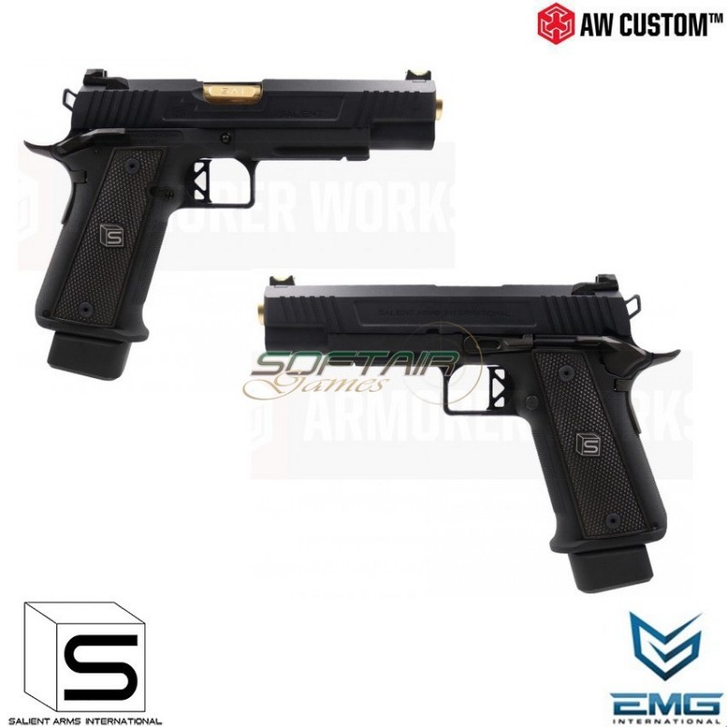 Pistola A Gas Hi-capa 5.1 Black & Gold Barrel Gbb Emg Salient Arms Armorer Works (aw-sai-110625)