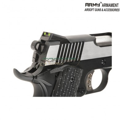 Pistola A Gas R28 1911 Black & Silver Slide Army™ Armament® (arm-r28-bksv)