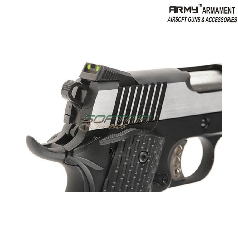 Gas Gbb Pistol R28 1911 Black & Silver Slide Army™ Armament® (arm-r28-bksv)