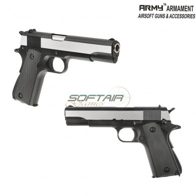 Gas Gbb Pistol R31 1911 Gov Black & Silver Slide Army™ Armament® (arm-r31-bksv)