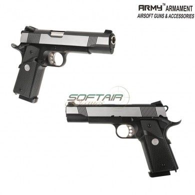 Gas Gbb Pistol R27 1911 M.e.u. Black Frame & Silver Slide Army™ Armament® (arm-r27-bksv)