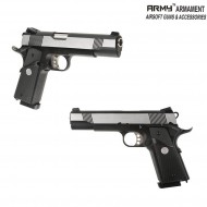 Pistola A Gas R27 1911 M.e.u. Black Frame & Silver Slide Army™ Armament® (arm-r27-bksv)