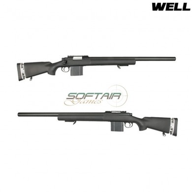 Sniper Spring Rifle M24 Sws Sniper Black Well (mb4404-bk)