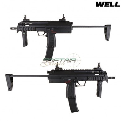Electric Submachine Gun Mp7a1 Black Smg Full Metal Version Well (009214)