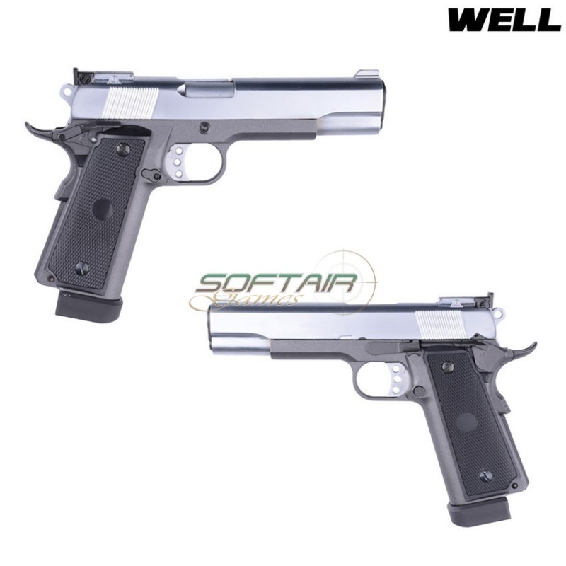 Pistola A Co2 G191a Black Frame & Silver Slide Well (g191a-co2)