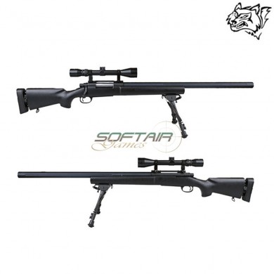 Fucile A Molla Full Set U.s. Socom M24 Military Version Sniper Black Snow Wolf (sw-003800)