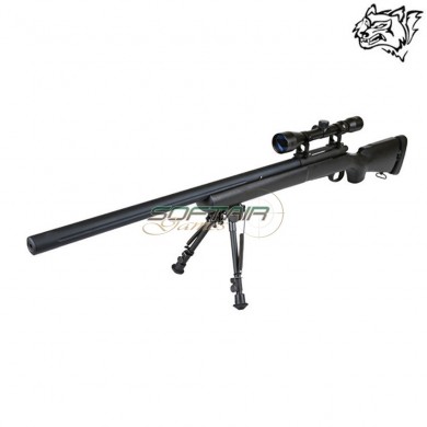 Fucile A Molla Full Set U.s. Socom M24 Military Version Sniper Black Snow Wolf (sw-003800)
