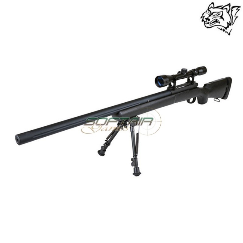 Fucile A Molla Full Set U.s. Socom M24 Military Version Sniper Black Snow Wolf (sw-003800)