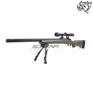 Spring Rifle Full Set U.s. Socom M24 Military Version Sniper Olive Drab Snow Wolf (sw-m24-mv-od-full)