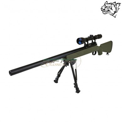 Spring Rifle Full Set Vsr-10 Sniper Olive Drab Snow Wolf (sw-vsr-od-full)
