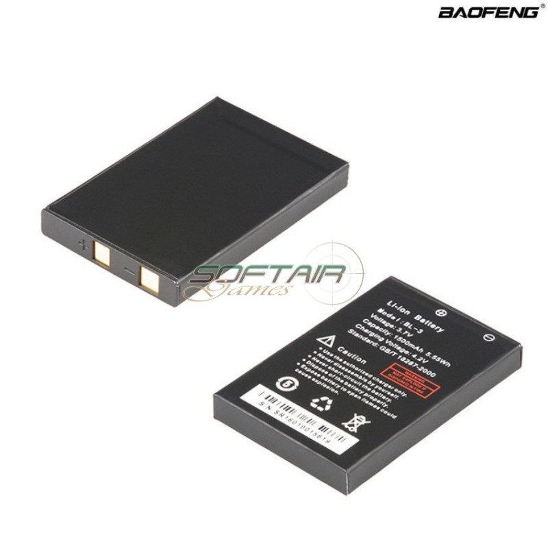 Bl-3 1500mah Battery Per Uv-3r Baofeng (bao-31-012793)
