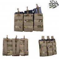 Tasca Tripla Open Top Multicam Per Caricatori Ak/g36/m4 Frog Industries (fi-007955-mc)