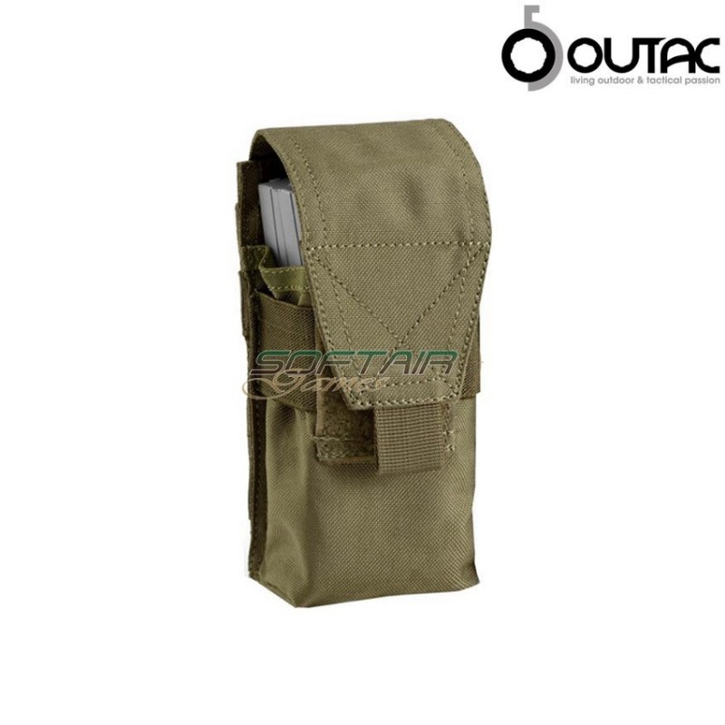Single Pouch 2 Posts M4/ak Magazines Olive Drab Outac (ot-m4aks-od)