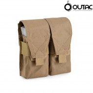 Double Pouch 4 Posts M4/ak Magazines Coyote Tan Outac (ot-m4ak-ct)