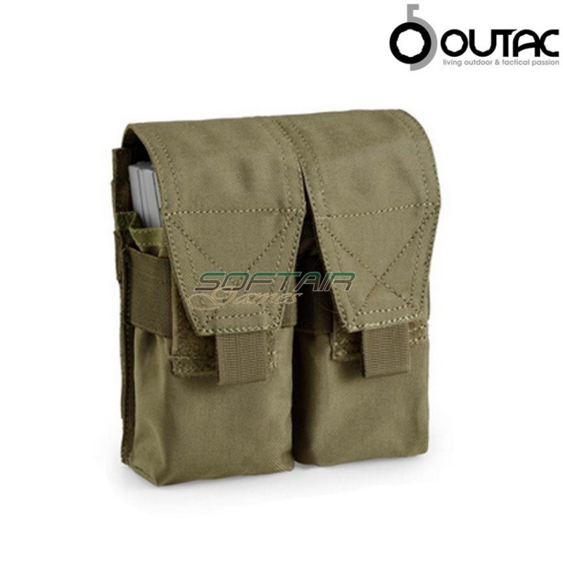 Double Pouch 4 Posts M4/ak Magazines Olive Drab Outac (ot-m4ak-od)