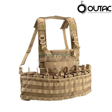 Molle Recon Chest Rig Coyote Tan Outac (ot-rc900-ct)