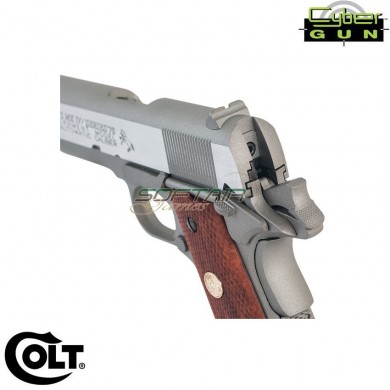 Pistola A Co2 Colt M1911 Mkiv Serie's 70 Silver Government Cybergun (180529)