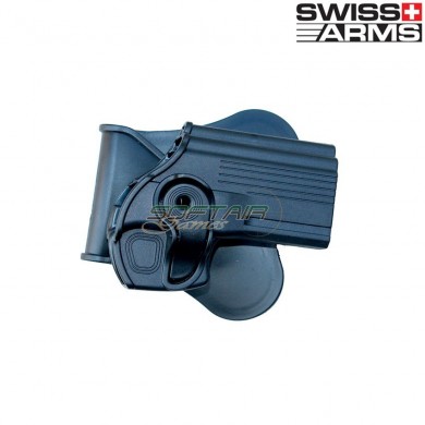 Fondina Rigida Cintura System Black Per Taurus Pt24/7 Swiss Arms (603657)
