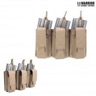 Triple Open 5.56mm & Triple 9mm Velcro Magazines Pouch Coyote Tan Warrior Assault Systems (w-eo-tmop-tp-ct)
