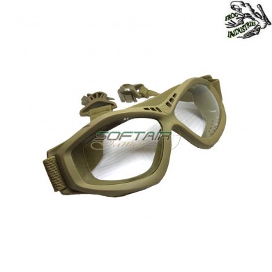 Sonic Mask For Helmet With Dark Earth Frame & Clear Lense Frog Industries (fi-610418-decl)