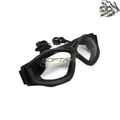 Sonic Mask For Helmet With Black Frame & Clear Lense Frog Industries (fi-610416-bkcl)