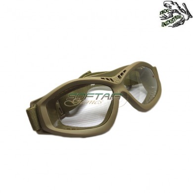 Sonic Mask With Dark Earth Frame & Clear Lense Frog Industries (fi-610412-decl)