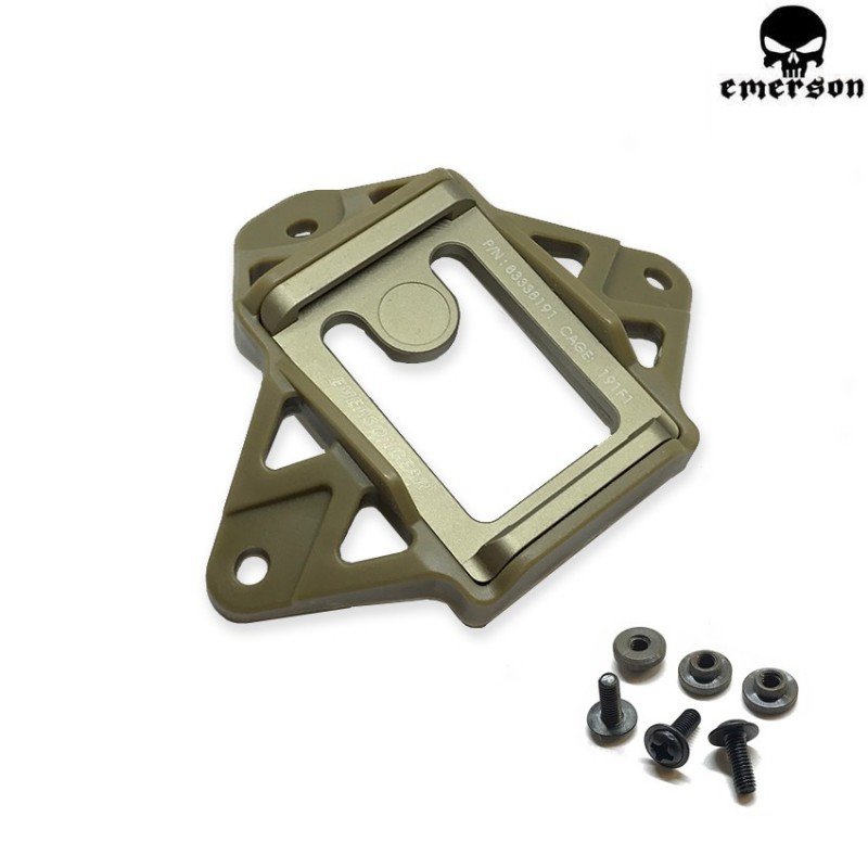 Wilcox Shroud Style 4 Holes Dark Earth For Helmets Emerson (em8972a)