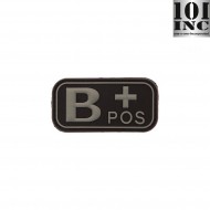 Patch 3d Pvc Blood Type B+ Black Inc 101 (inc-11176)