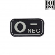 Patch 3d Pvc Blood Type 0- Black Inc 101 (inc-444100-3509-bk)