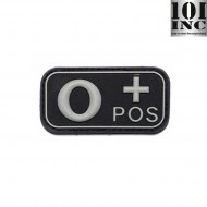 Patch 3d Pvc Blood Type 0+ Black Inc 101 (inc-11179)