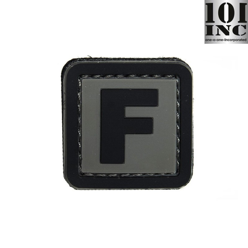Patch 3d Pvc Lettera F Grey/black 101 Inc (inc-444100-3897) Patch 3d Pvc Lettera F Grey/black 101 Inc (inc-444100-3897)