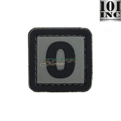 Patch 3d Pvc Number 0 Grey/black Inc 101 (inc-444100-3898)