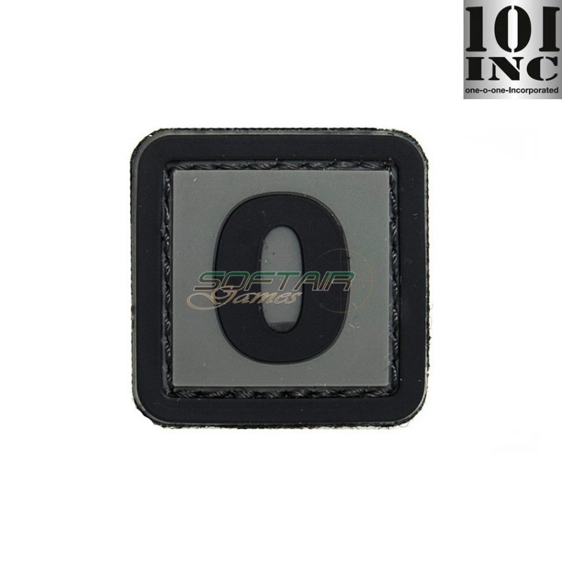Patch 3d Pvc Numero 0 Grey/black 101 Inc (inc-444100-3898) Patch 3d Pvc Numero 0 Grey/black 101 Inc (inc-444100-3898)