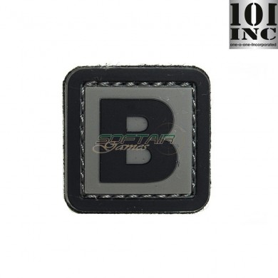 Patch 3d Pvc Lettera B Grey/black 101 Inc (inc-444100-3899)