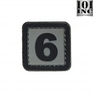Patch 3d Pvc Number 6 Grey/black Inc 101 (inc-444100-3900) Patch 3d Pvc Number 6 Grey/black Inc 101 (inc-444100-3900)