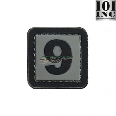 Patch 3d Pvc Numero 9 Grey/black Inc 101 (inc-444100-3901)