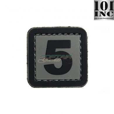 Patch 3d Pvc Number 5 Grey/black Inc 101 (inc-444100-3902)