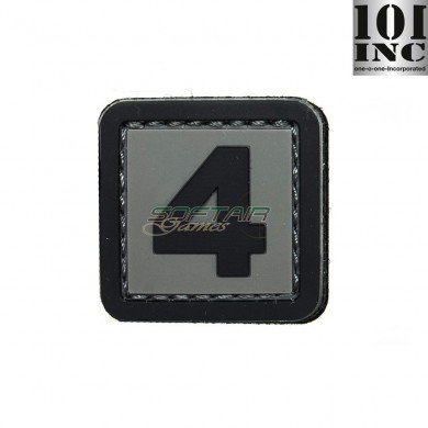Patch 3d Pvc Number 4 Grey/black Inc 101 (inc-444100-3905)