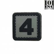 Patch 3d Pvc Numero 4 Grey/black 101 Inc (inc-444100-3905)